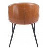 Sillón PELAYO, metal, similpiel vintage marrón (Pack de 2 unidades)