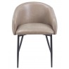 Sillón PELAYO, metal, similpiel vintage gris (Pack de 2 unidades)