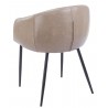 Sillón PELAYO, metal, similpiel vintage gris (Pack de 2 unidades)