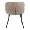 Sillón PELAYO, metal, similpiel vintage gris (Pack de 2 unidades)