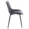Silla MADRIGAL, metal, similpiel vintage negra (Pack de 4 unidades)