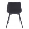 Silla MADRIGAL, metal, similpiel vintage negra (Pack de 4 unidades)