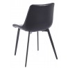 Silla MADRIGAL, metal, similpiel vintage negra (Pack de 4 unidades)