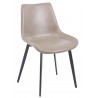 Silla MADRIGAL, metal, similpiel vintage gris (Pack de 4 unidades)