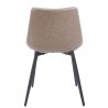 Silla MADRIGAL, metal, similpiel vintage gris (Pack de 4 unidades)