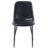 Silla PEÑAFIEL, metal, similpiel vintage negra (Pack de 4 unidades)