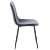 Silla PEÑAFIEL, metal, similpiel vintage negra (Pack de 4 unidades)