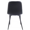 Silla PEÑAFIEL, metal, similpiel vintage negra (Pack de 4 unidades)