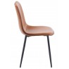 Silla PEÑAFIEL, metal, similpiel vintage marrón (Pack de 4 unidades)