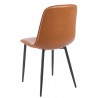 Silla PEÑAFIEL, metal, similpiel vintage marrón (Pack de 4 unidades)