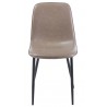 Silla PEÑAFIEL, metal, similpiel vintage gris (Pack de 4 unidades)