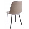Silla PEÑAFIEL, metal, similpiel vintage gris (Pack de 4 unidades)