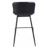 Taburete SAMPER, metal, similpiel vintage negra (Pack de 4 unidades)