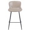 Taburete SAMPER, metal, similpiel vintage gris (Pack de 4 unidades)