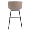 Taburete SAMPER, metal, similpiel vintage gris (Pack de 4 unidades)