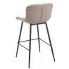 Taburete SAMPER, metal, similpiel vintage gris (Pack de 4 unidades)