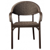 Sillón HOLIDAY, apilable, polipropileno marrón chocolate (Pack de 4 unidades)