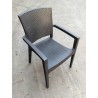 Sillón LARRY, apilable, polipropileno antracita (Pack de 4 unidades)