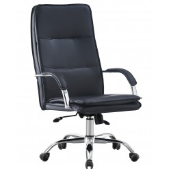 Sillón de oficina NEROTH, alto, mecanismo multifunción, similpiel negra