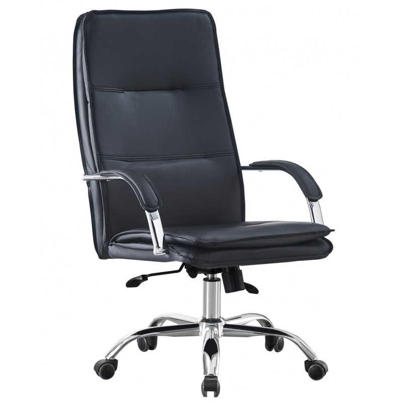 Sillón de oficina NEROTH, alto, mecanismo multifunción, similpiel negra