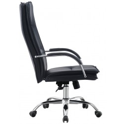 Sillón de oficina NEROTH, alto, mecanismo multifunción, similpiel negra