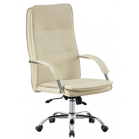 Sillón de oficina NEROTH, alto, mecanismo multifunción, similpiel crema