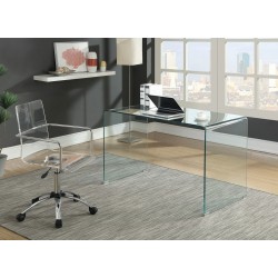 Mesa FRIBURGO, cristal templado transparente, 120 x 60 cms
