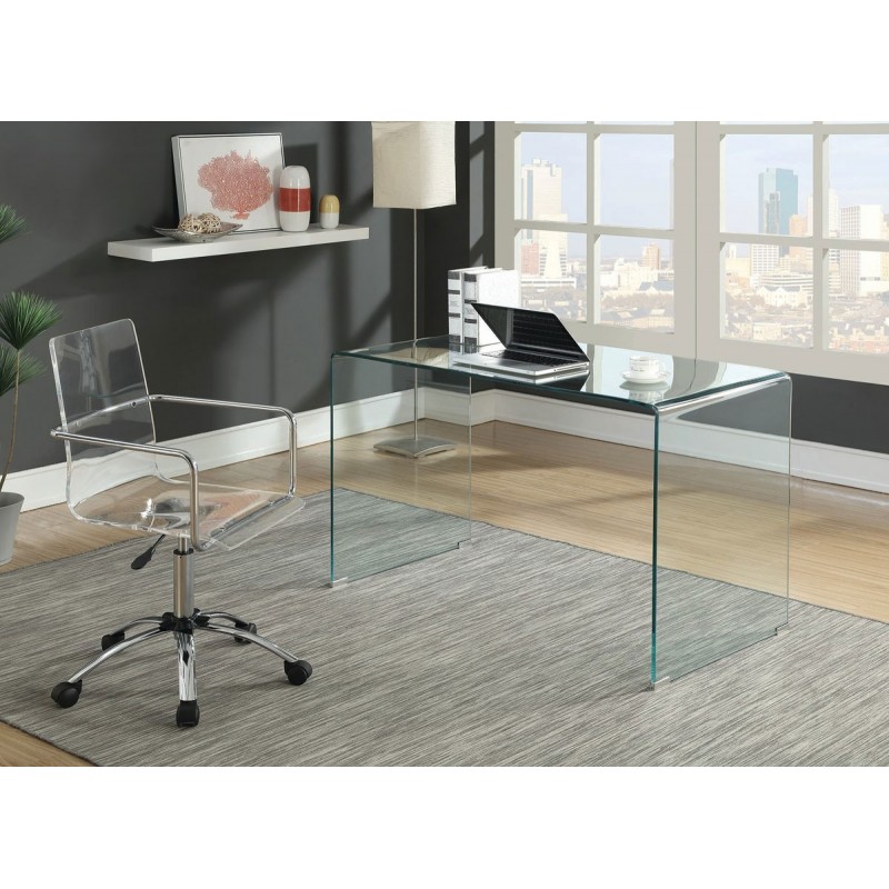 Mesa FRIBURGO, cristal templado transparente, 120 x 60 cms