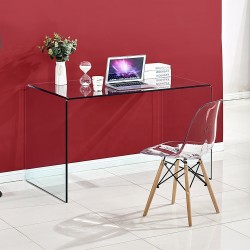 Mesa FRIBURGO, cristal templado transparente, 120 x 60 cms