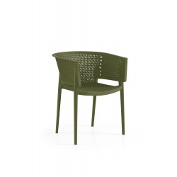 Sillón BILL, apilable,  polipropileno antracita (Pack de 20 unidades)