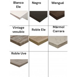 Tablero de melamina 30 mm, WENGUÉ, 68 x 68 cms (Pack de 2 unidades)
