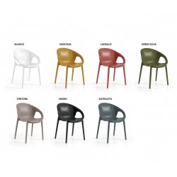 Silla BEYBE, apilable,  polipropileno blanco* (Pack de 4 unidades)