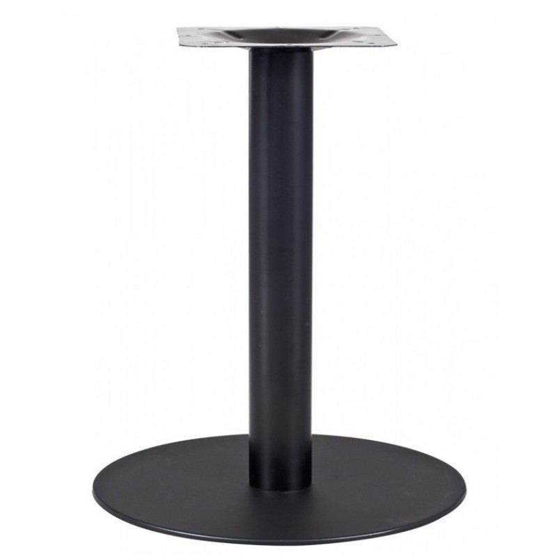 Base de mesa BOMBAY 60, tubo redondo, negra, base de acero de 8 mm. 60 cms de diámetro, altura 72 cms (Pack de 2 unidades)