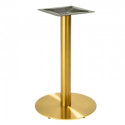 Base de mesa BOMBAY 72DO, acero inoxidable, dorada, base de acero de 8 mm. 45 cms de...