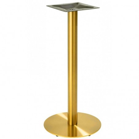 Base de mesa BOMBAY 110DO, acero inoxidable, dorada, base de acero de 8 mm. 45 cms de diámetro, altura 110 cms (Pack de 2 unida