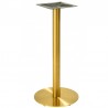 Base de mesa BOMBAY 110DO, acero inoxidable, dorada, base de acero de 8 mm. 45 cms de diámetro, altura 110 cms (Pack de 2 unida