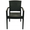 Sillón LARRY, apilable, polipropileno antracita (Pack de 4 unidades)