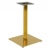 Base de mesa TROCADERO 72DO, acero inoxidable, dorada, base de acero de 8 mm. 45 x 45 cms, altura 72 cms (Pack de 2 unidades)