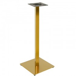 Base de mesa TROCADERO 110DO, alta, acero inox, dorada, base acero de 8 mm. 45 x 45...