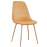 Silla EPOQUE NEW, patas metálicas, terciopelo amarillo mostaza 42 (Pack de 4 unidades)