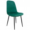 Silla HORUS NEW, metal, tapizado velvet verde con trasera floral a juego (Pack de 4 unidades)