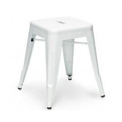 Taburete TOL EK LIMITED 46, bajo, acero, blanco (Pack de 4 unidades)