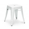 Taburete TOL EK LIMITED 46, bajo, acero, blanco (Pack de 4 unidades)