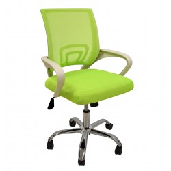 Sillón de oficina FISS NEW (M), blanco, regulación de altura, basculante, malla y...