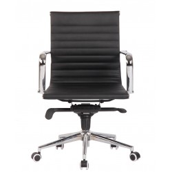 Sillón de oficina ROTERDAM, giratorio, similpiel negra