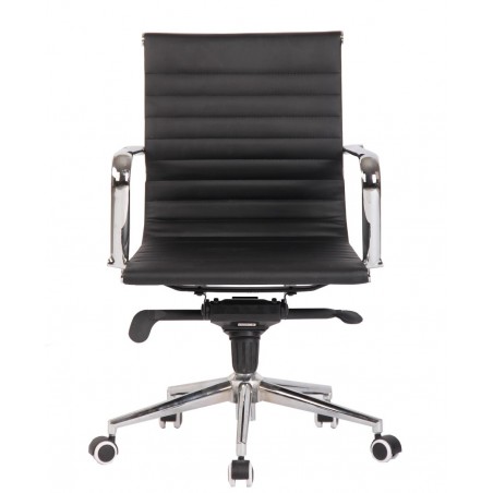 Sillón de oficina ROTERDAM, giratorio, similpiel negra