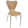 Silla JACOBO, apilable, cromada, acabado natural (Pack de 4 unidades)