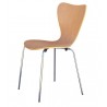 Silla JACOBO, apilable, cromada, acabado natural (Pack de 4 unidades)