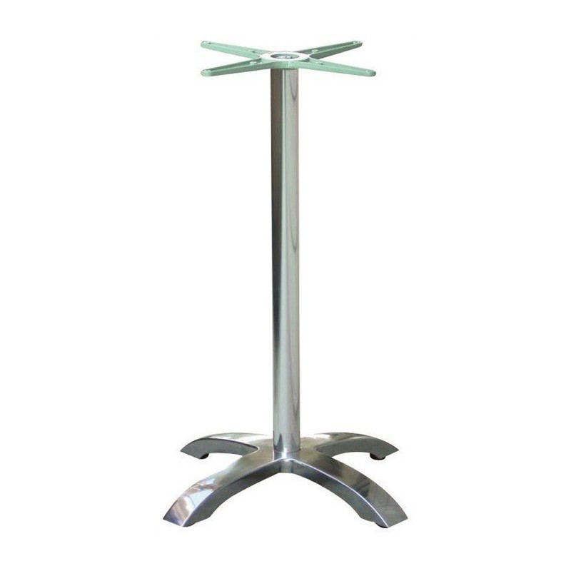 Base de mesa MILAN 110, alta, 4 brazos, aluminio* (Pack de 2 unidades)