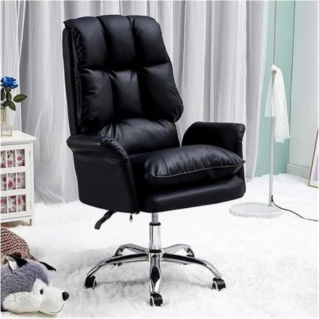 Sillón de oficina MAINZ, alto, giratorio, similpiel negra